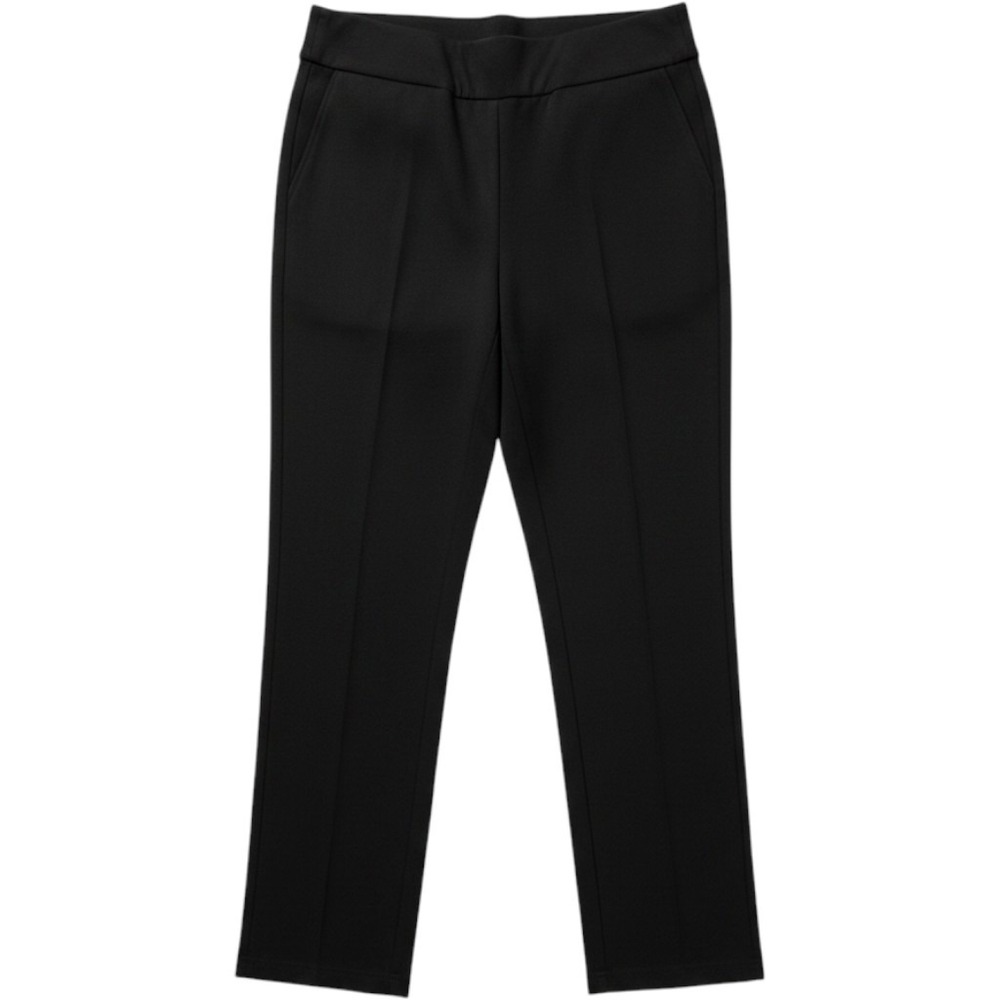 New Directions Womens Black Pull On Dress Pants Straight Leg Size Medium Stretch